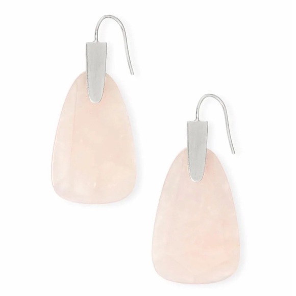 KENDRA SCOTT • Silver Marty Rose Quartz Earrings - Picture 1 of 3